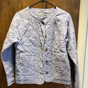 J. Crew lilac Quilted Jacket
